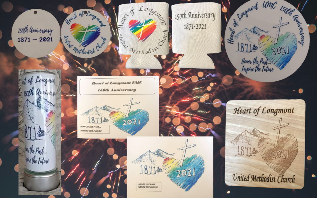 150th Anniversary Heart of Longmont Swag Now Available!